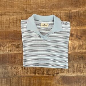 The Normal Brand Robles Striped Johnny Collar Polo